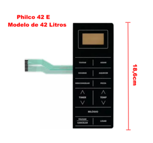 Membrana Forno Elétrico Philco 42E c/ 18,4 x 7,2cm