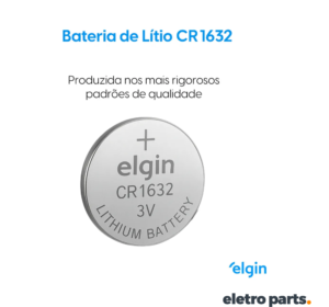 Bateria CR1632 3V Lithium Elgin