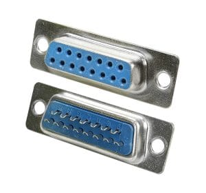 Conector DB15 Fêmea C/ 2 Colunas