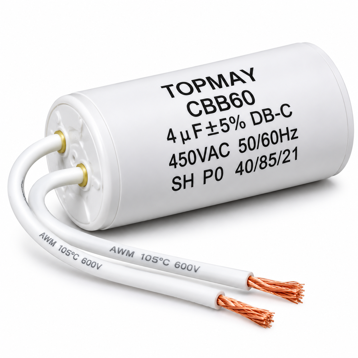 Capacitor de Partida ACV 4uF x 440VAC com Fio - Imagem 3