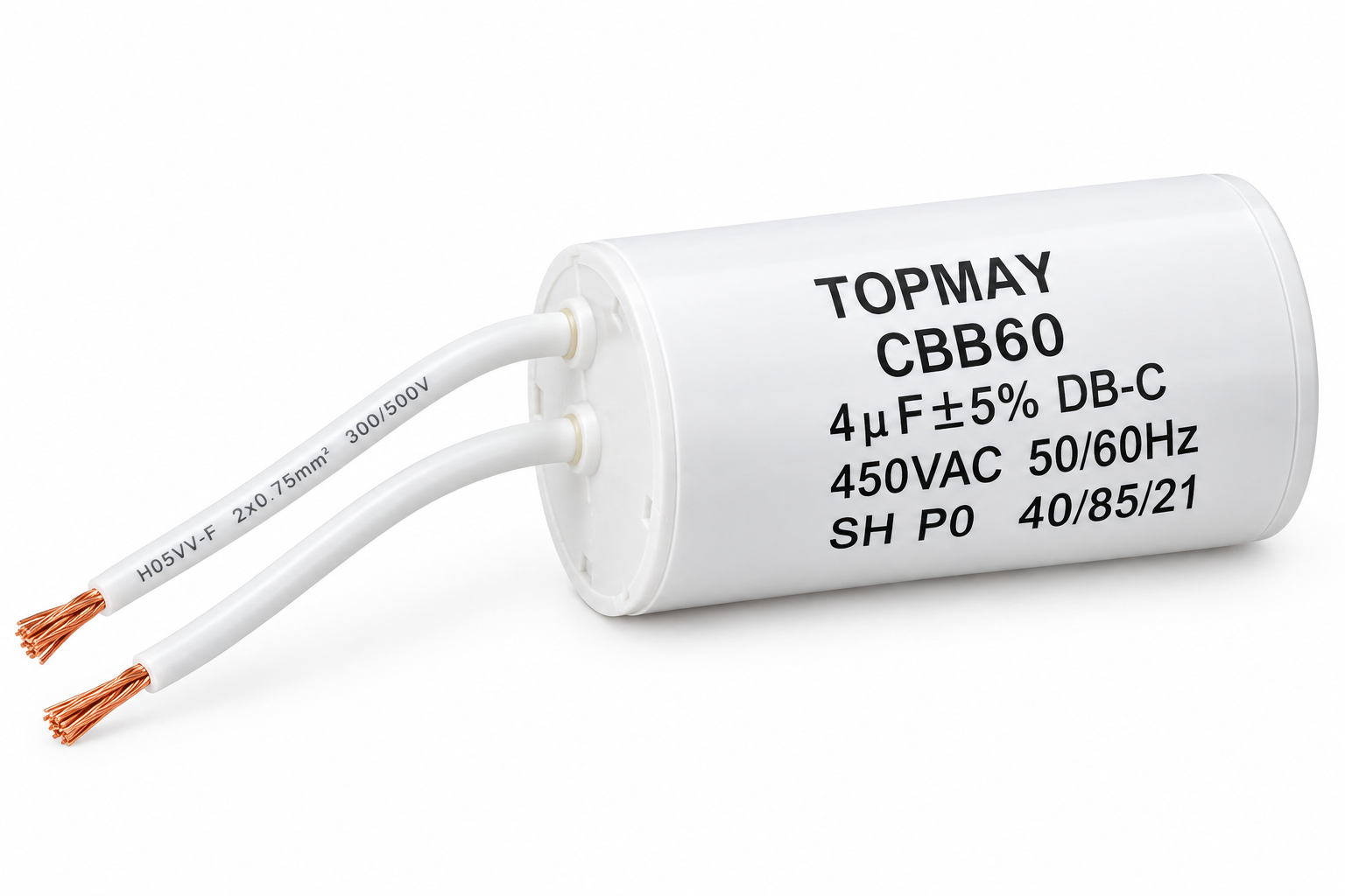 Capacitor de Partida ACV 4uF x 440VAC com Fio - Imagem 2