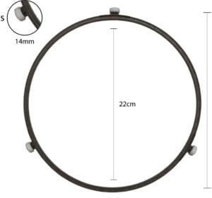 Rodizio do prato 23,3cm Diâmetro - Roda 14mm