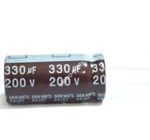 Capacitor Eletrolítico 330uF x 200V 105º - Unidade