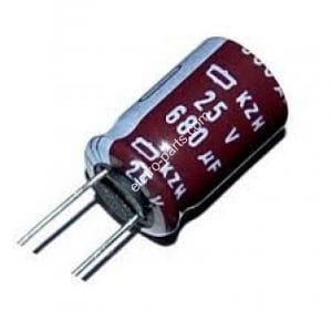 Capacitor Eletrolítico 680uF x 25V 105º – Unidade