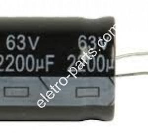 Capacitor Eletrolítico 2.200uF x 63V 105º - Unidade