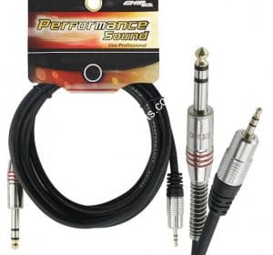 Cabo P10 Stereo x P10 Stereo com 5 Metros