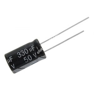 Capacitor Eletrolítico 330uF x 50V 105º - Unidade