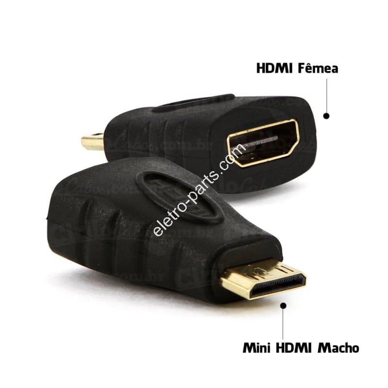 Adaptador HDMI Fêmea x Mini HDMI Macho