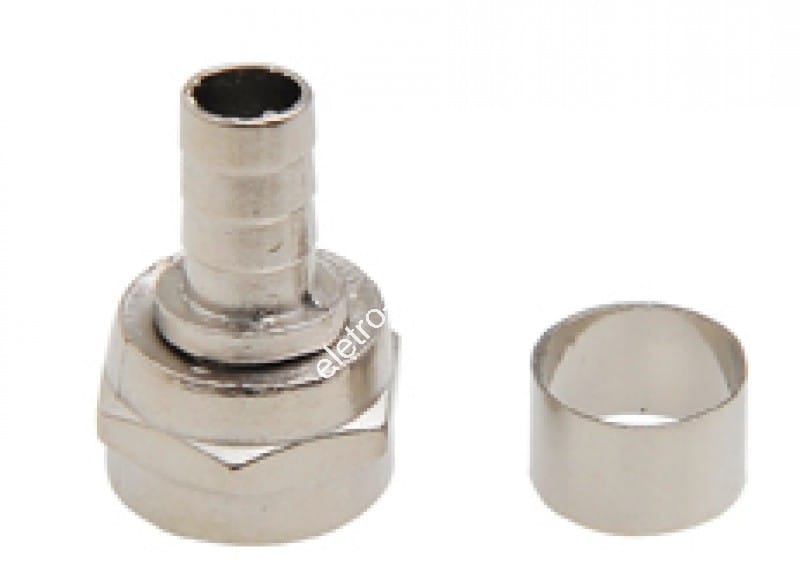 Conector F RG59 com Anel de Crimpagem (unidade)