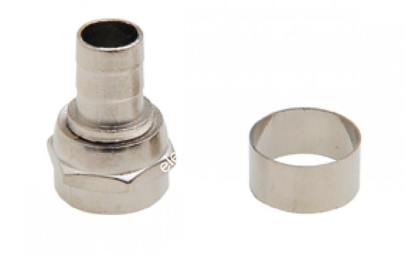 Conector Tipo F RG6 com Anel para Crimpagem