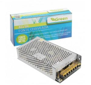 Fonte 24V x 5A - 120W - Tipo Colmeia para CFTV – Bivolt
