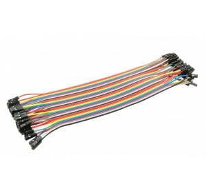 Kit Jumper p/ Protoboard Fêmea x Fêmea c/ 40 Peças