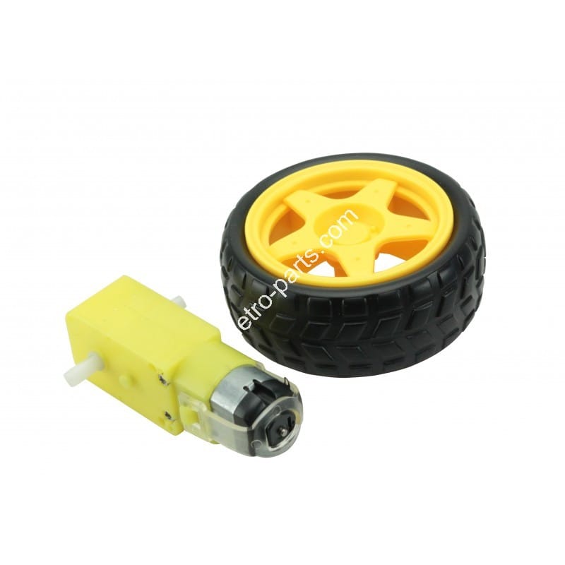 Kit Motor 3-6V + Roda 68MM