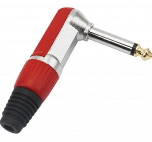 Plug P10 Mono 90º - Vermelho