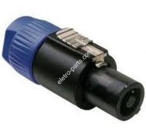Plug Speakon Macho Curto C/ Trava - Azul