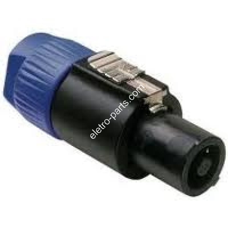 Plug Speakon Macho Curto C/ Trava - Azul