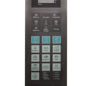 membrana Panasonic NN-GT682 SRU, membrana NN-GT682 SRU, teclado microondas Panasonic, membrana microondas Panasonic, teclado membrana NN-GT682, membrana espelhada Panasonic, membrana com flat, membrana compatível Panasonic, painel microondas Panasonic