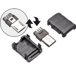 Conector Micro USB Macho Com Capa