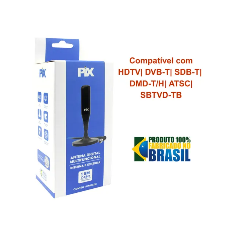 Antena Interna Digital HDTV - 1,80 Metros - Imagem 2