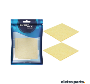 Esponja Vegetal Para Limpeza de Ferro de Solda - Kit com 2 Peças