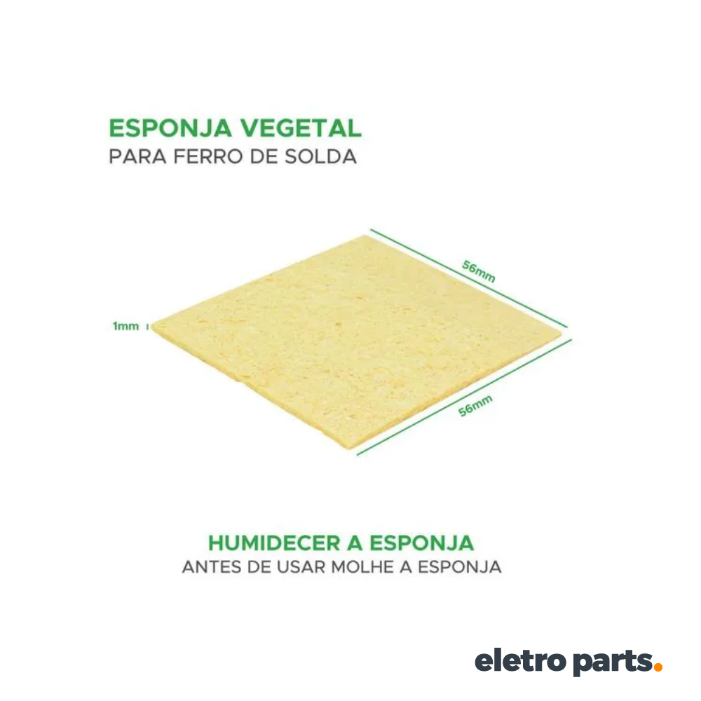 Esponja Vegetal Para Limpeza de Ferro de Solda - Kit com 2 Peças - Imagem 3