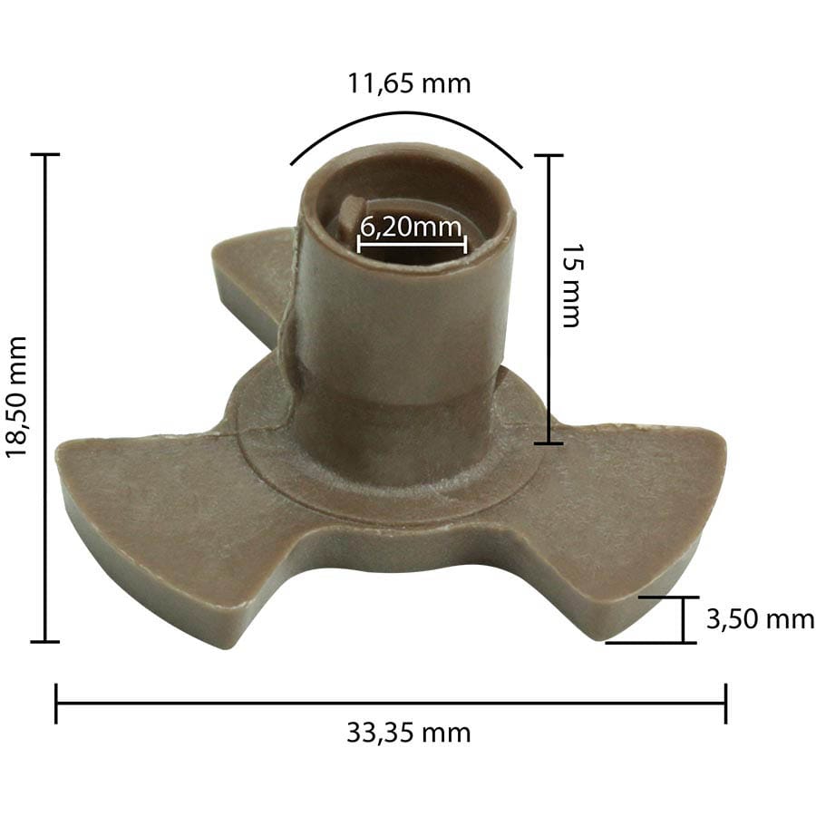 Eixo do Prato Tipo Trevo Eixo c/ 15mm