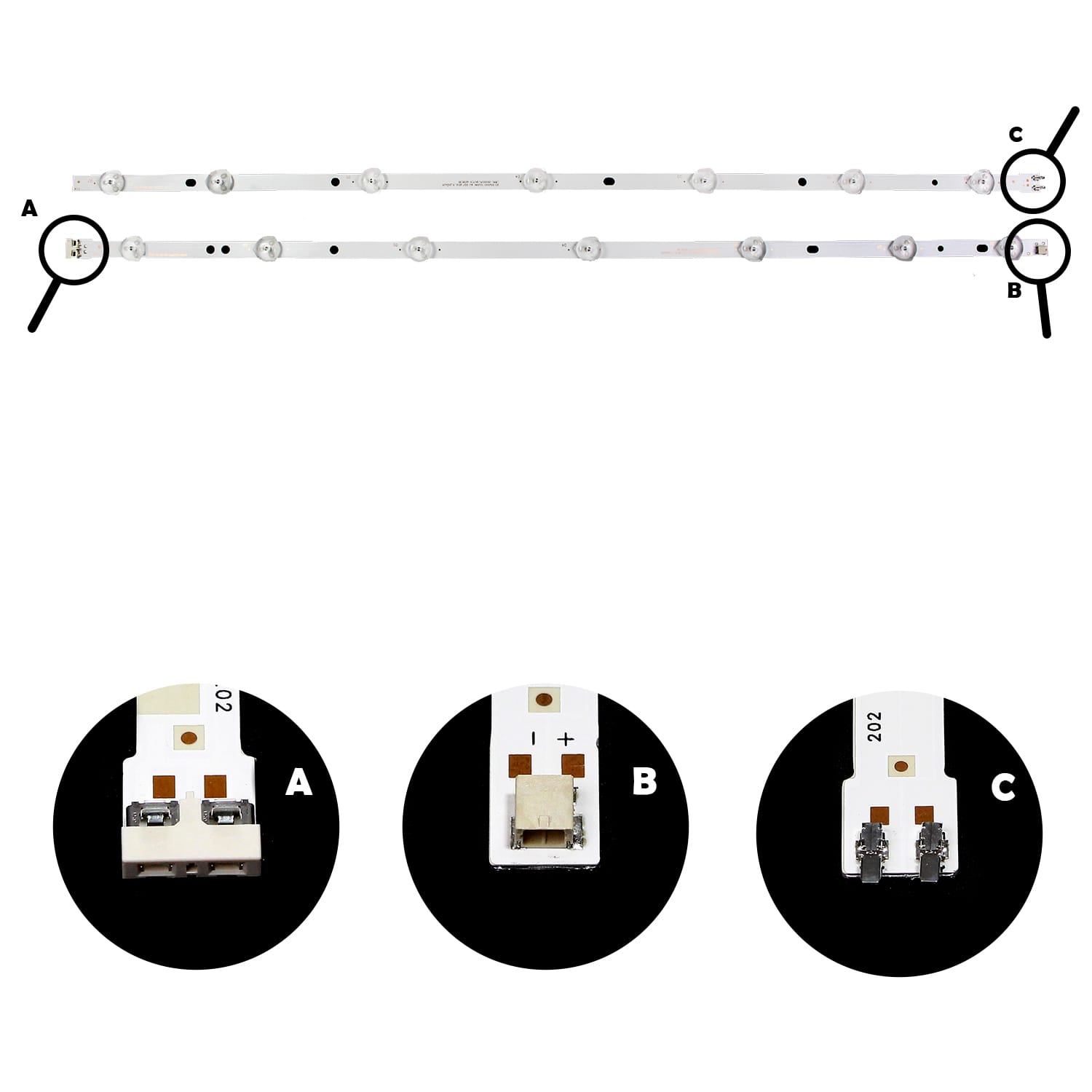 Barra de Led Samsung 60″ UN60FH6003(g) / 60FH6103ag – Kit c/12 Barras de 7 Led’s 3V - Imagem 2