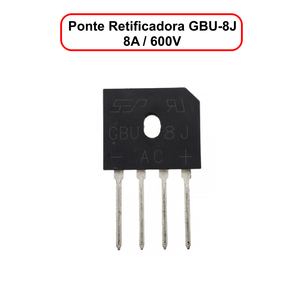 Ponte Retificadora GBU-8J - 8A / 600V - Unidade - Imagem 4