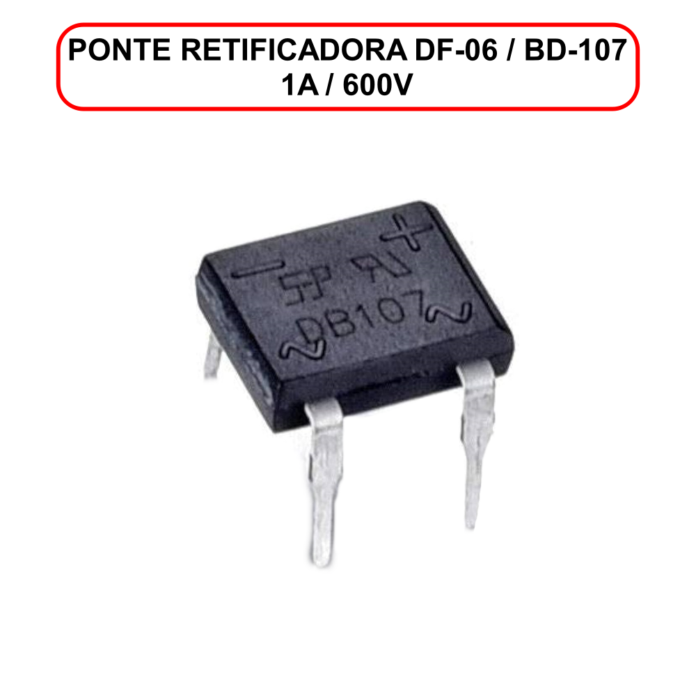 Ponte Retificadora BD-107 - 1A / 600V - Unidade - Imagem 4