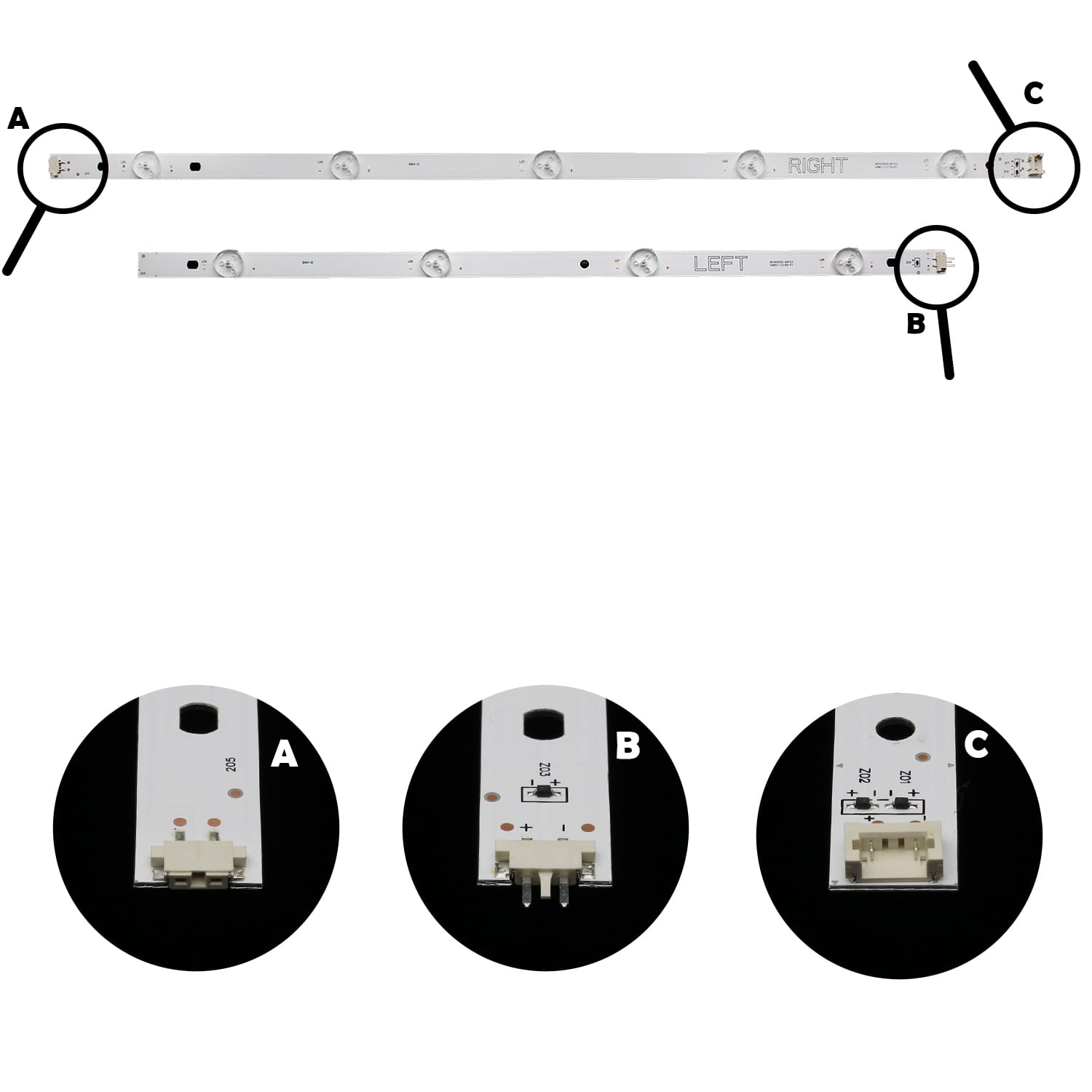 Barra de Led LG 49LJ5500 / 49UK6750 / 49LJ6300 - Kit com 8 Barras - Imagem 2