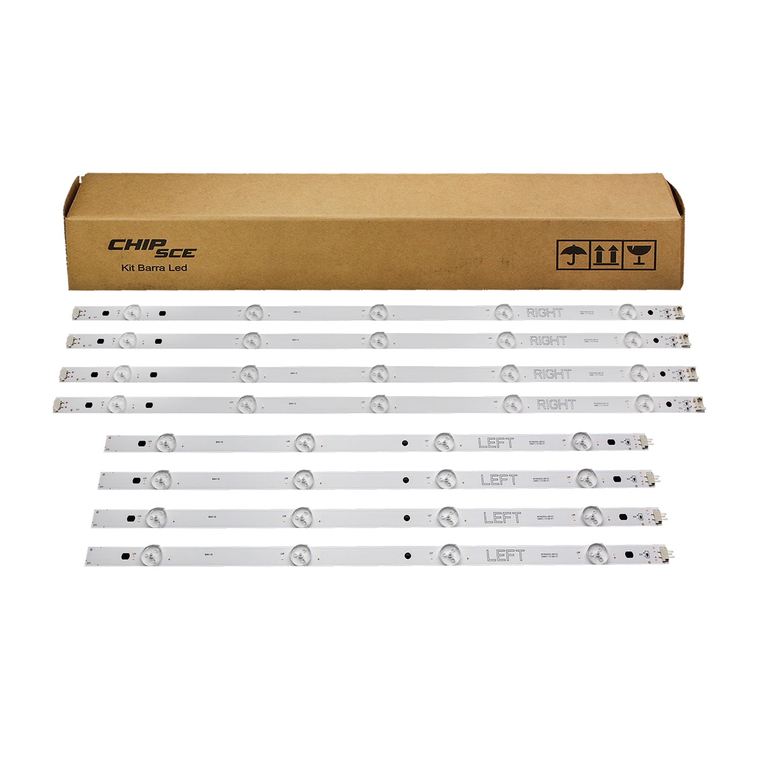 Barra de Led LG 49LJ5500 / 49UK6750 / 49LJ6300 - Kit com 8 Barras