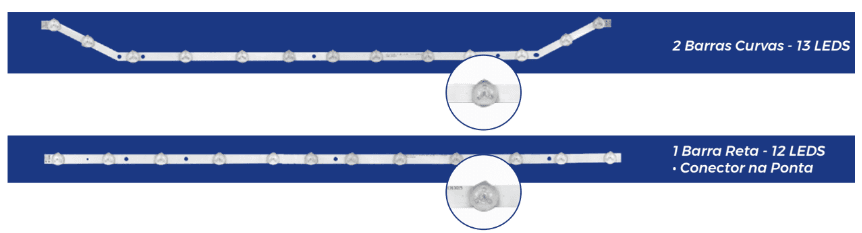 Barra de LED Samsung 39″ 39FH5205 / 39FH5203 / 39FH5206 / 39FH5003 – 3 Barras - Imagem 2