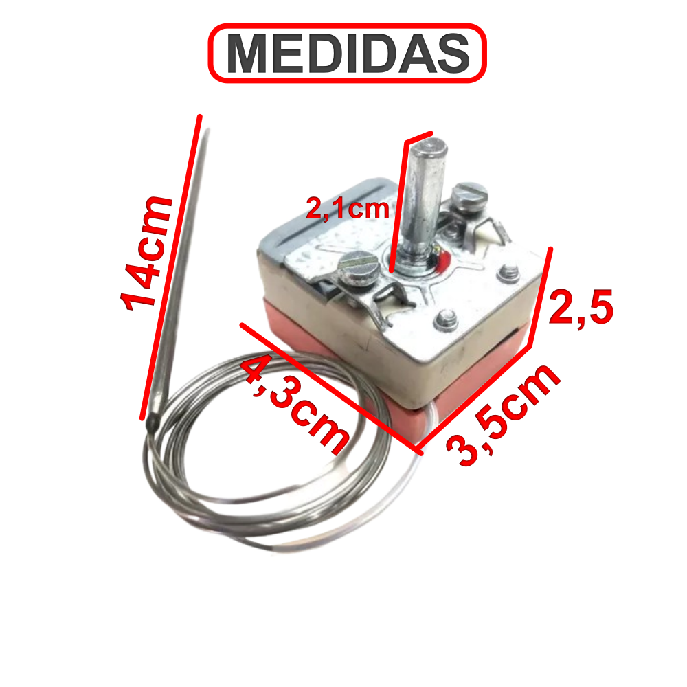 Termostato Bulbo Capilar Persicontrols 320ºC 16A - Imagem 3
