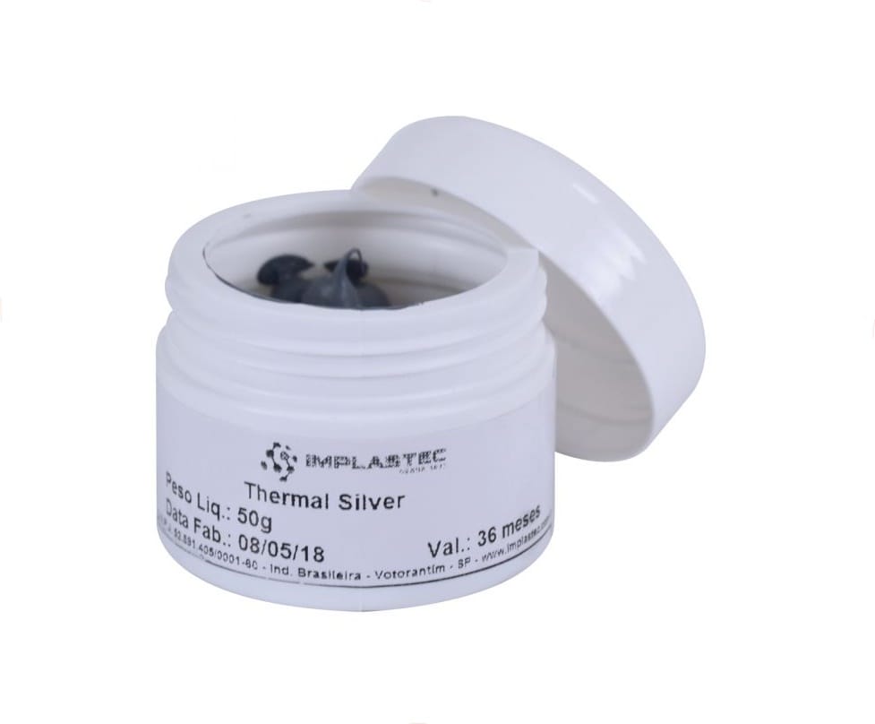 Pasta Térmica Thermal Silver Implastec - Pote c/ 50g
