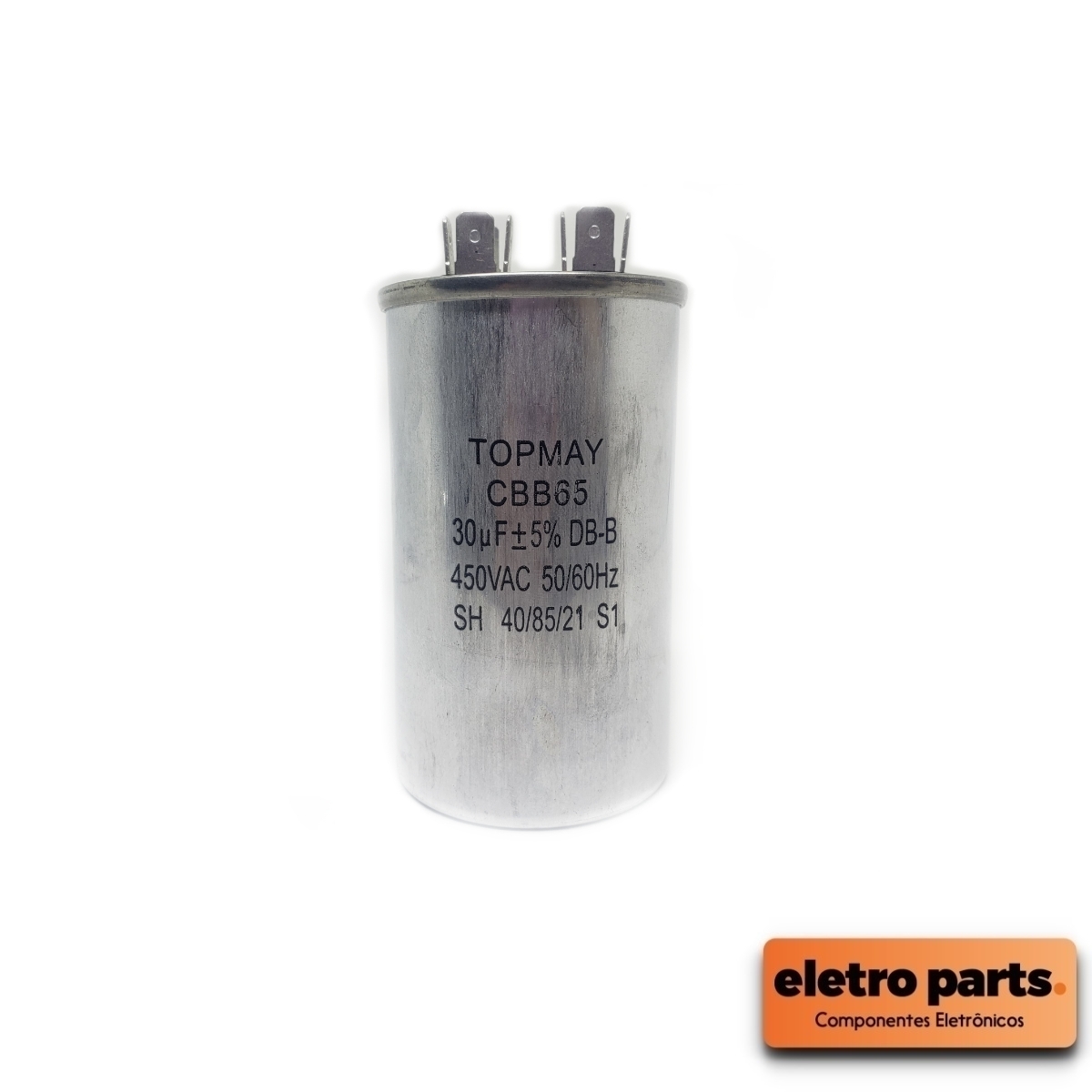 Capacitor CBB65 30uF x 450VAC com 8 Terminais - Para Ar Condicionado