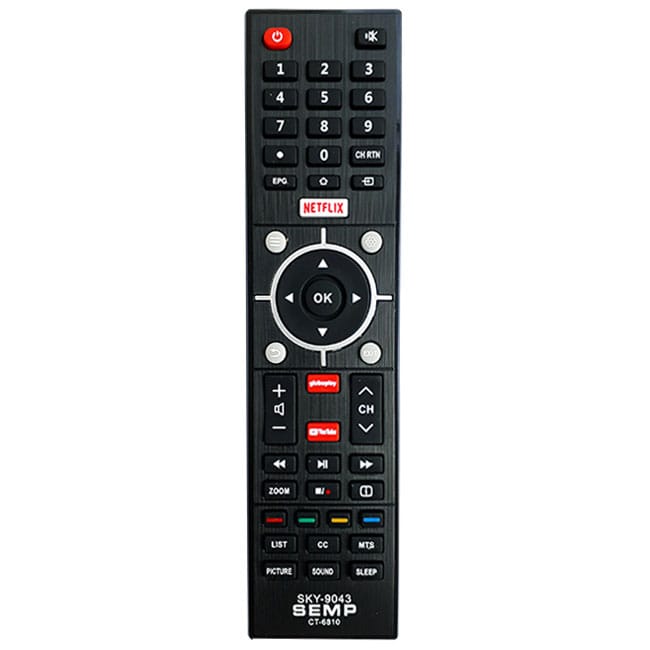 Controle Remoto TV SEMP Smart CT-6810 com GloboPlay