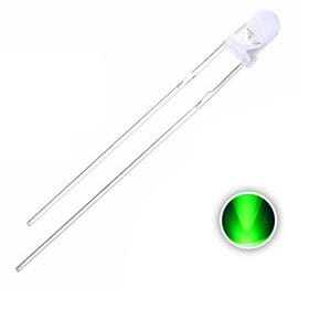 Led Alto Brilho 3mm Verde 5.000MCD