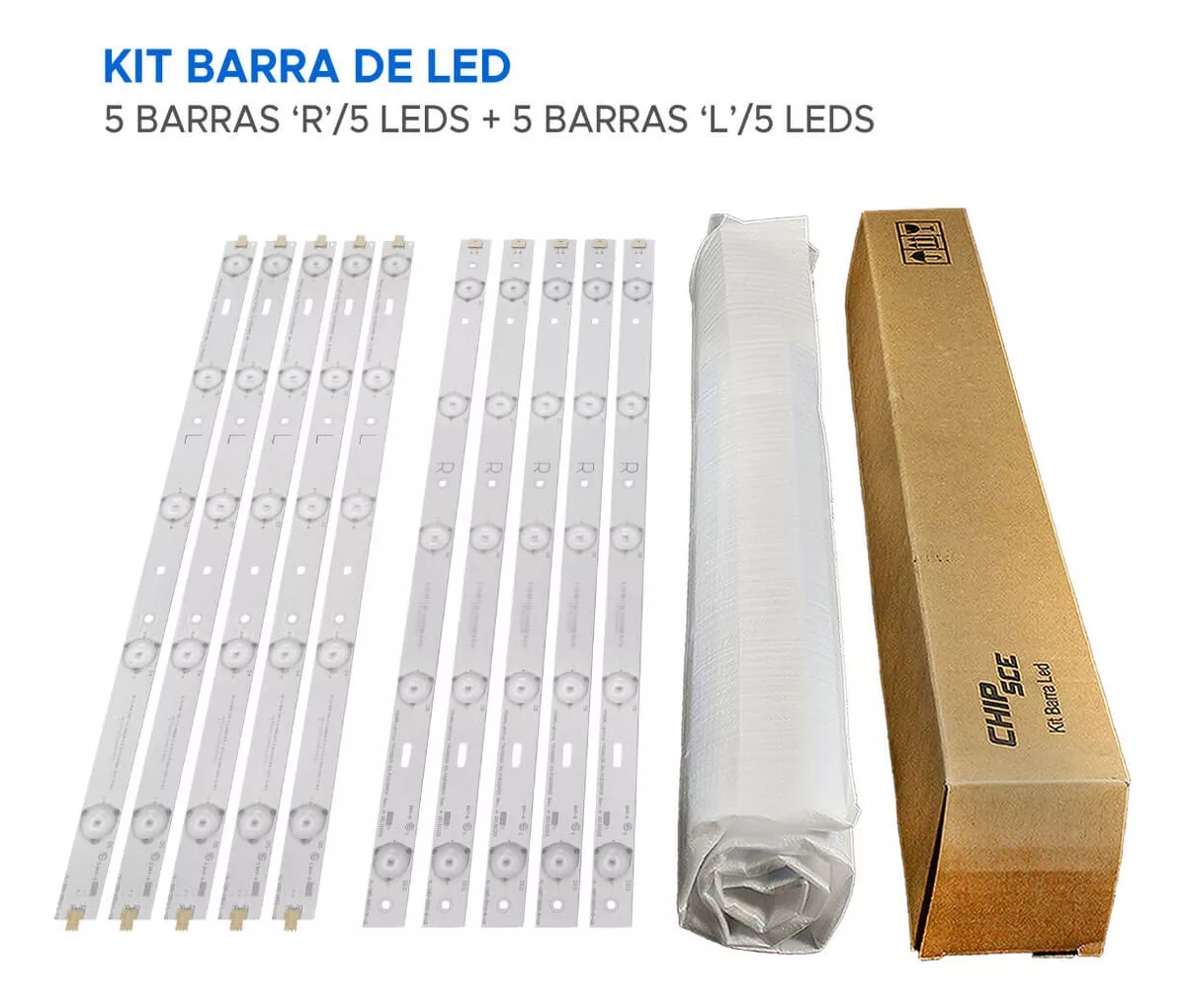Barra de LED Philips 39" 39PFL3508 / 39PFL3008 - Kit com 10 Barras - Imagem 2