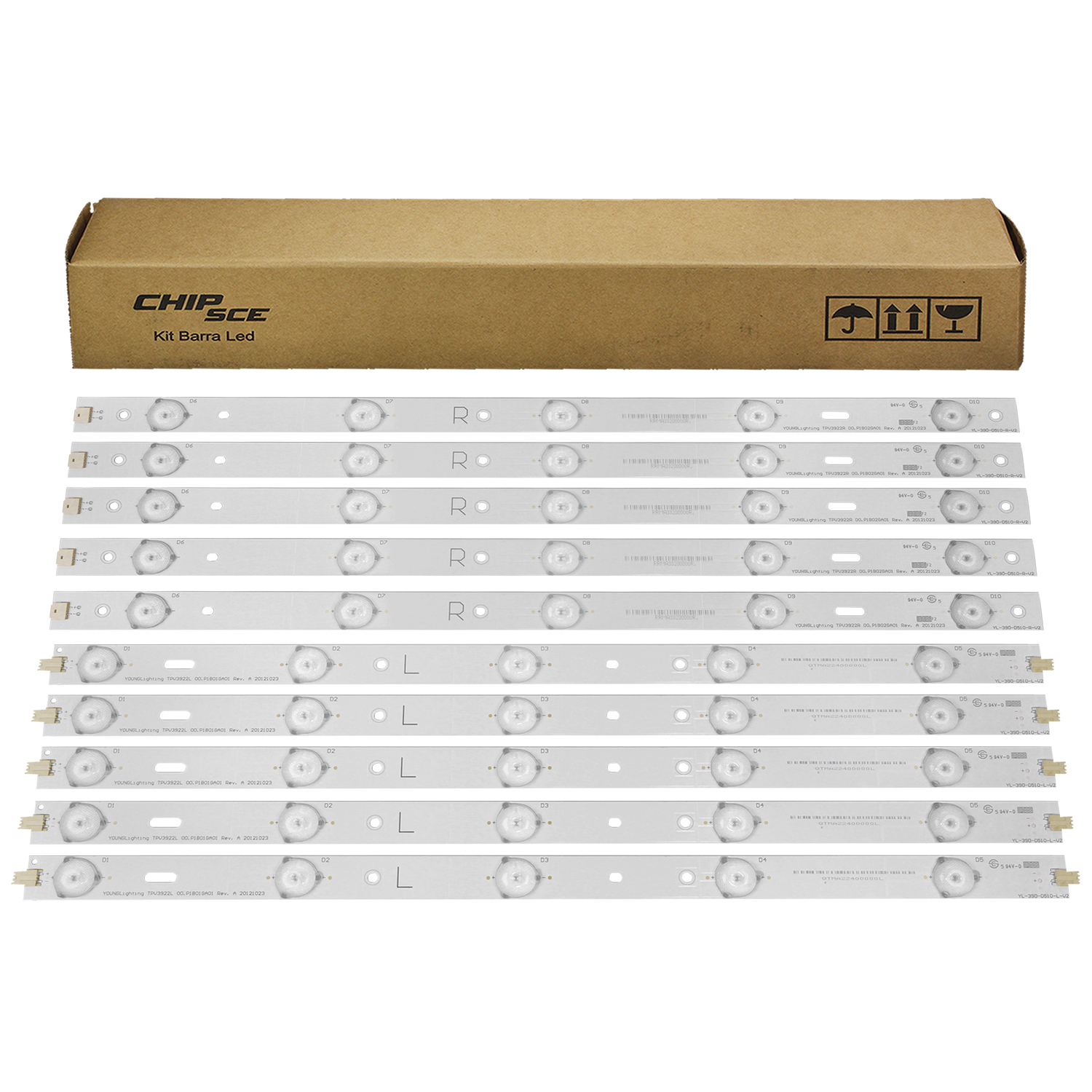 Barra de LED Philips 39" 39PFL3508 / 39PFL3008 - Kit com 10 Barras - Imagem 5