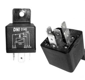 Relê Auxiliar 24V 20/30A 5 Terminais com Suporte