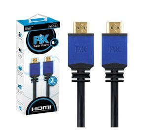 Cabo HDMI 0,5 Metros 8K 2.1 Ultra HD com Terminais Gold