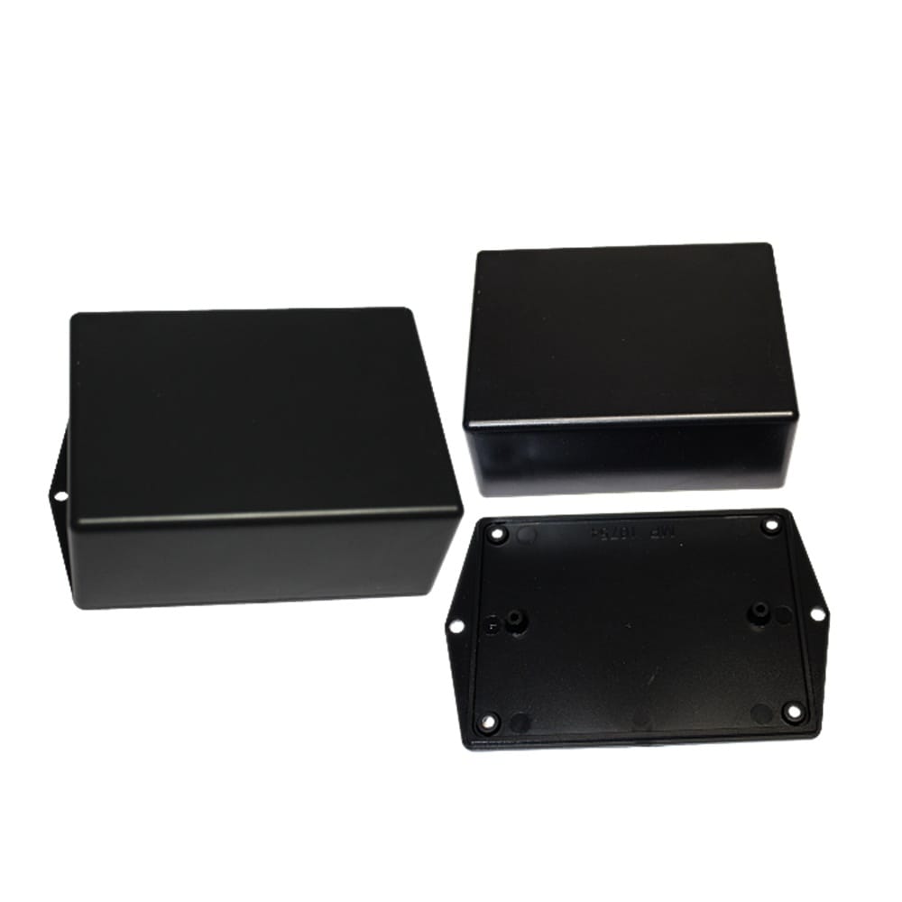 Caixa Plástica C96 x L70 x A35mm - Cinza c/ Aba - Imagem 2