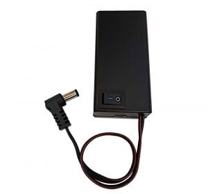 Caixa Plástica C65mm x L30mm x A2mm + P4 90º P/ Bateria 9v