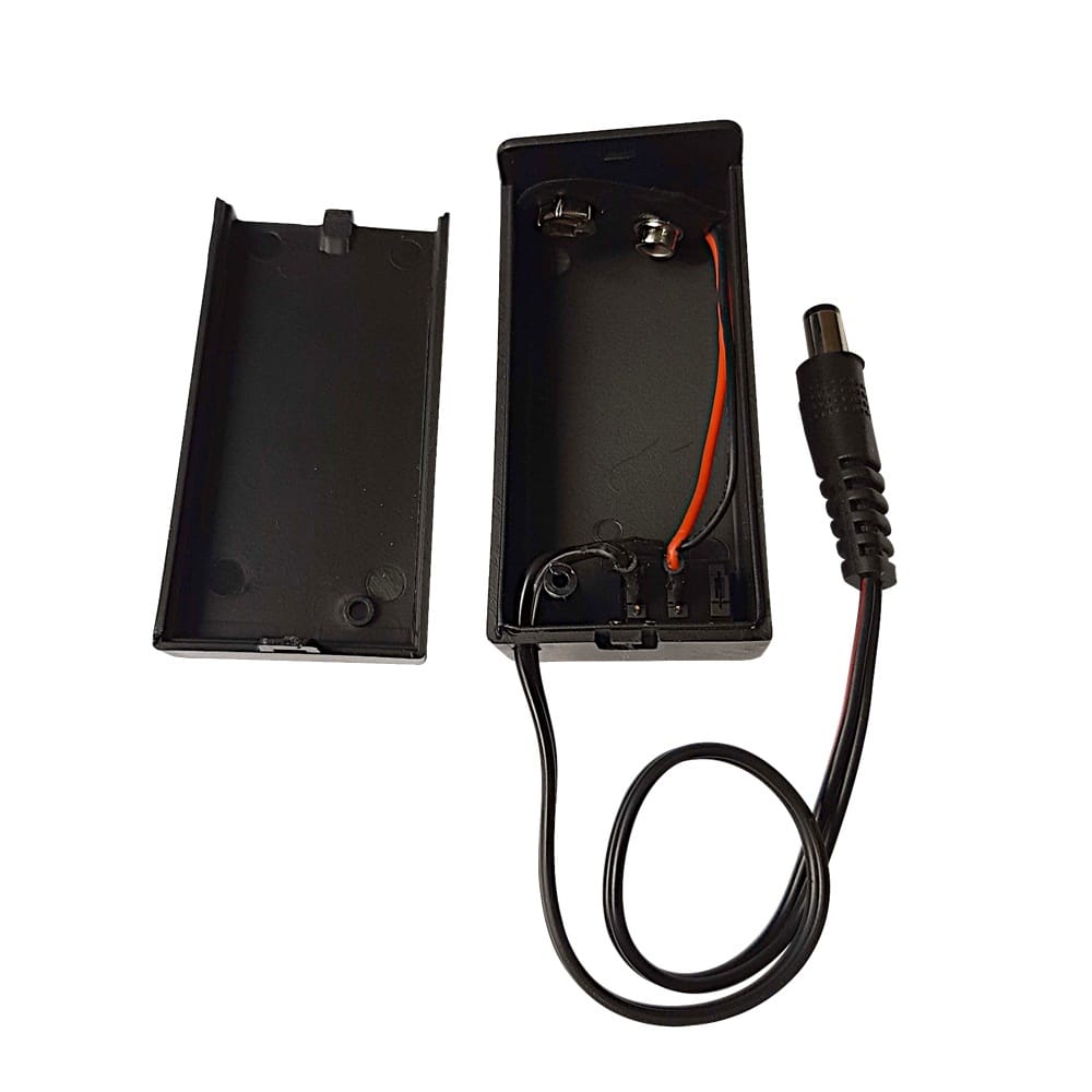 Caixa Plástica C65mm x L30mm x A2mm + P4 180º P/ Bateria 9v - Imagem 2