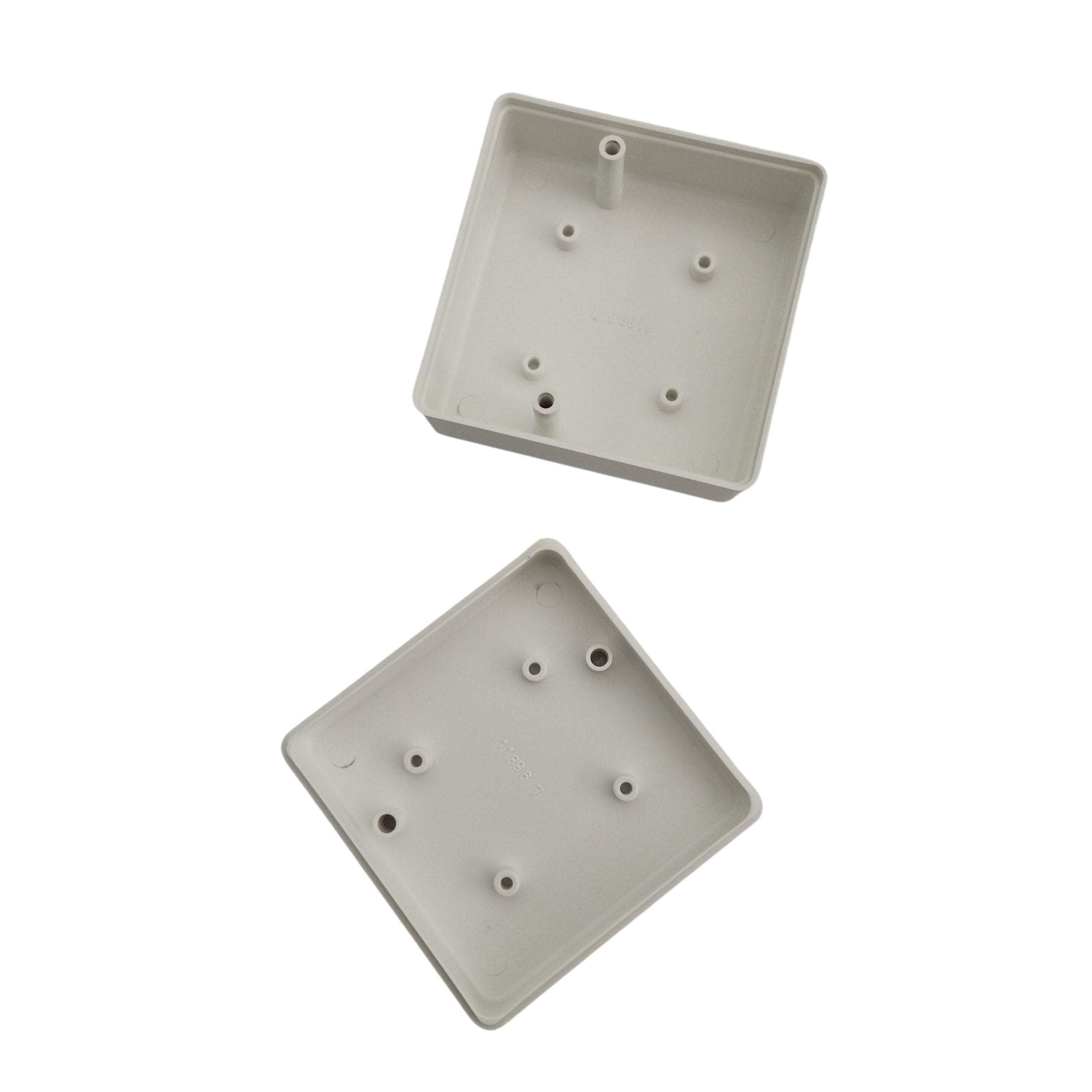 Caixa Plástica C61 x L61 x A16mm - Branca - Imagem 2