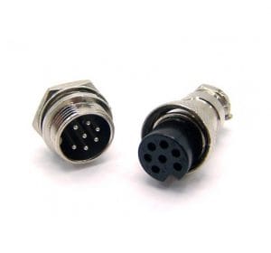 Conector Circular Mike 7 Vias Macho E Fêmea