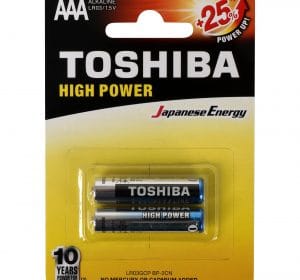 Pilha AAA Alcalina Toshiba - Blíster com 2 Unidades