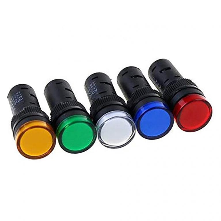 Sinaleiro LED Indicador 12V 16MM Vermelho Eletro Parts