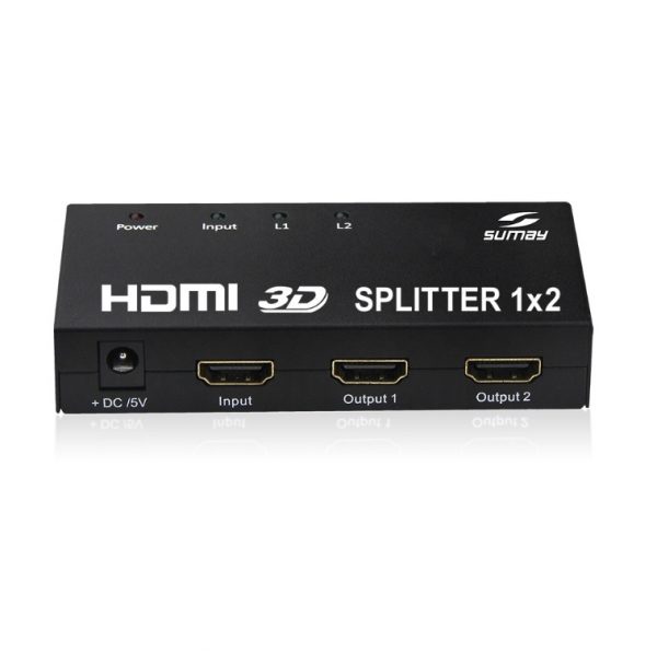 Splitter HDMI 1X2 SUMAY SMPSP02 NA ELETRO PARTS
