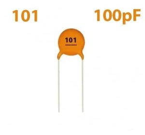 Capacitor Cerâmico 100pF x 50V - Unidade